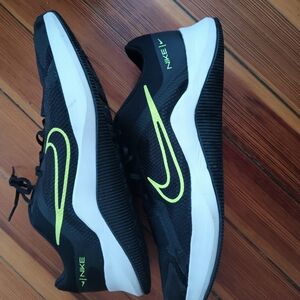 Nike Black and Neon Green Sneakers